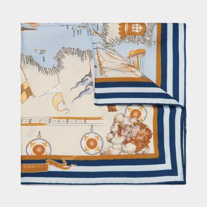 Rubinacci Printed Silk-Twill Pocket Square