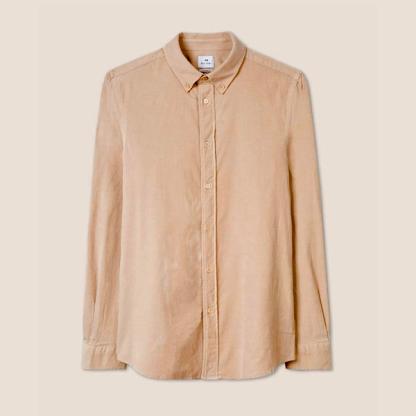 Paul Smith Men's Tailored-Fit Beige Corduroy Shirt