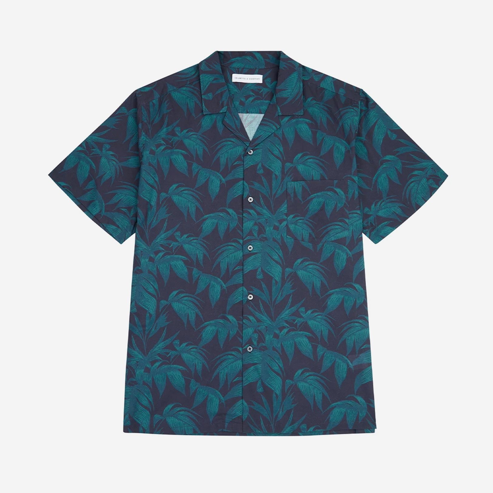 Desmond & Dempsey Byron Tropical Pyjama Shirt