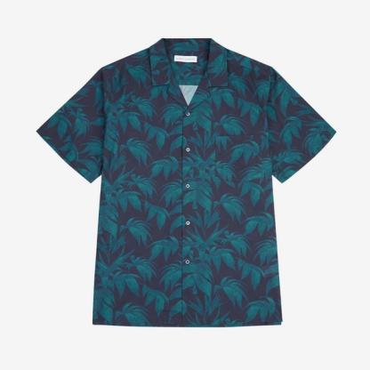 Desmond & Dempsey Byron Tropical Pyjama Shirt