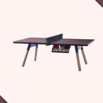 RS Barcelona Black Walnut Ping-Pong Table and Desk