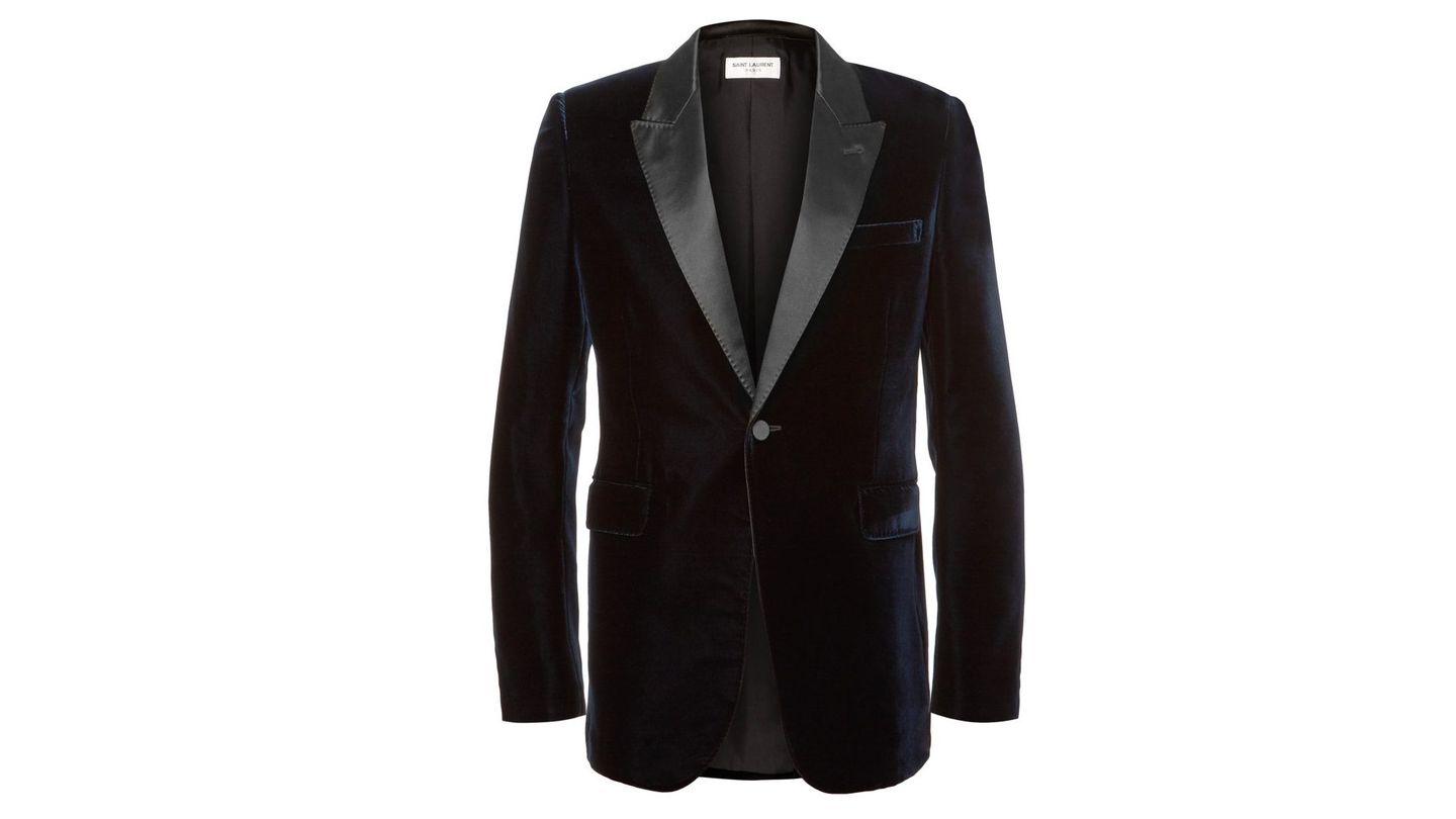 The Edit: Doing black tie in blue satin
