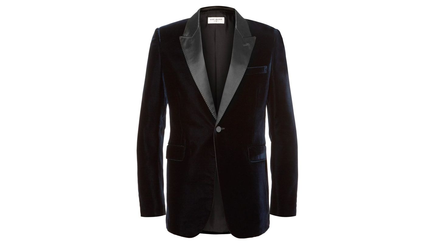 The Edit: Doing black tie in blue satin