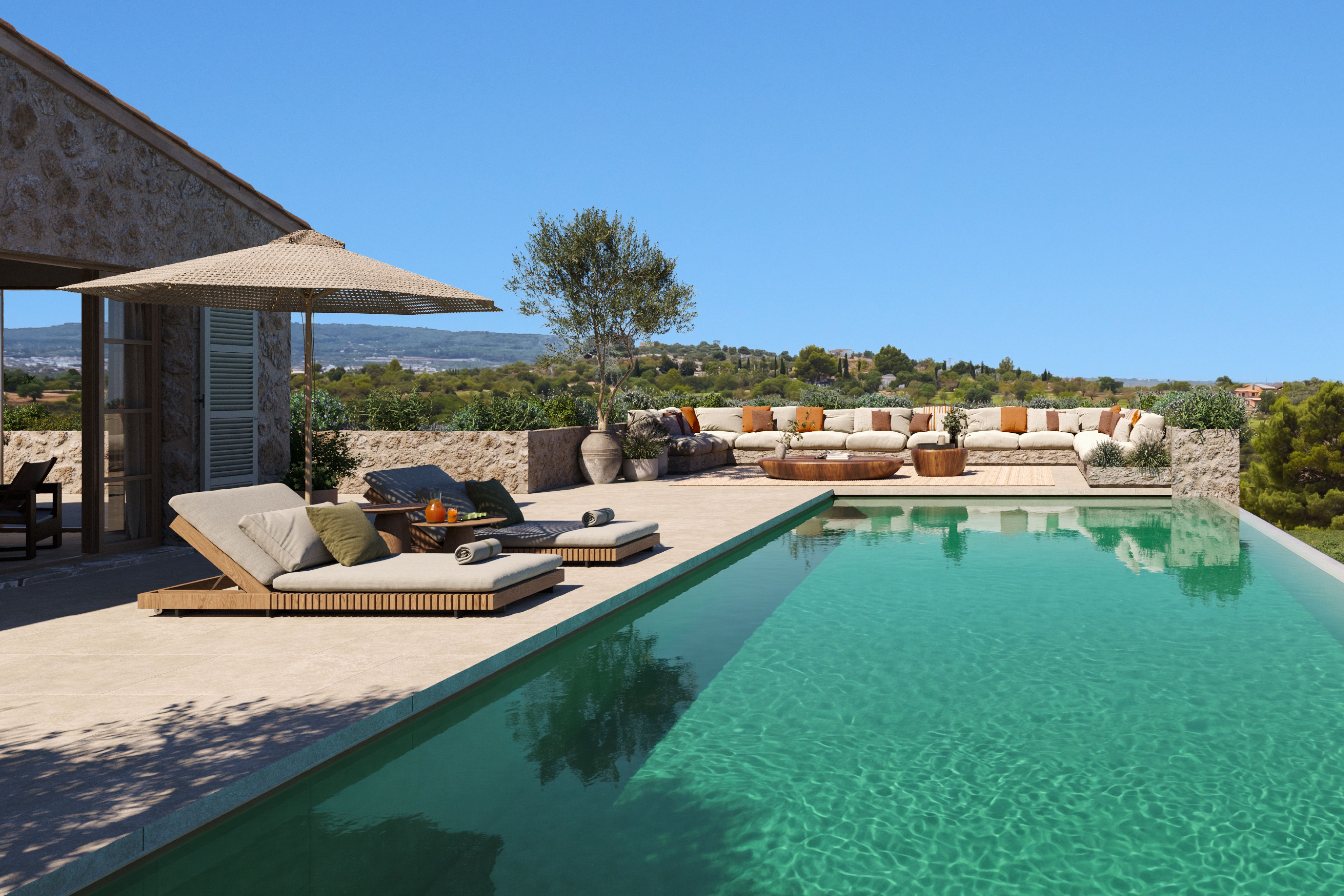 Proposed swimming pool and terrace at Son Credo