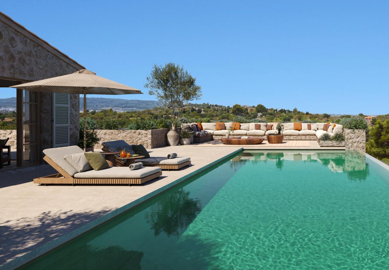 Proposed swimming pool and terrace at Son Credo
