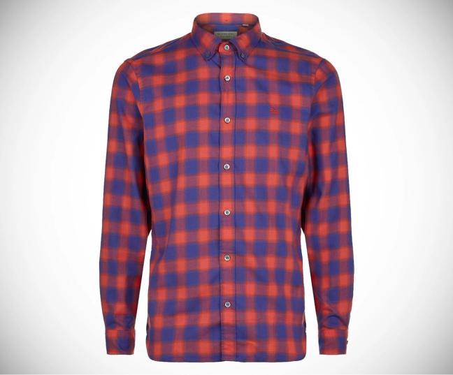 Burberry button-down gingham check shirt