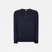 Round Neck Cotton Cashmere Henley