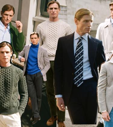 New & Lingwood autumn tailoring, knitwear and outerwear