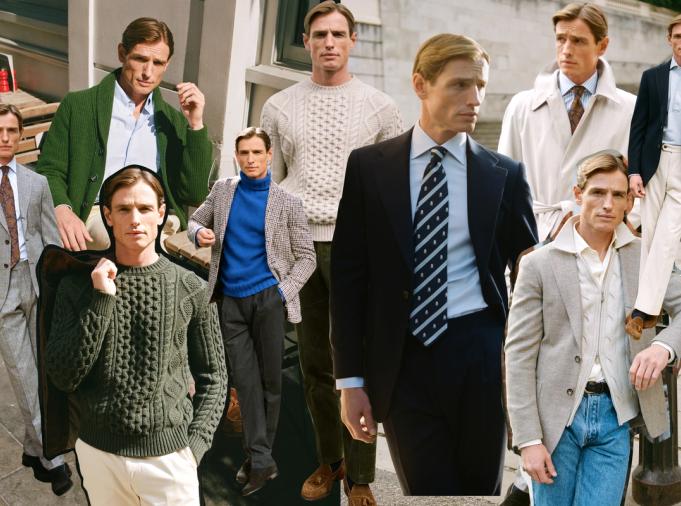 New & Lingwood autumn tailoring, knitwear and outerwear