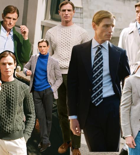 New & Lingwood autumn tailoring, knitwear and outerwear