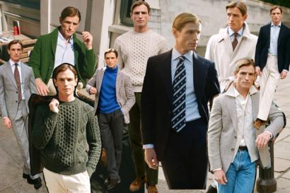 New & Lingwood autumn tailoring, knitwear and outerwear