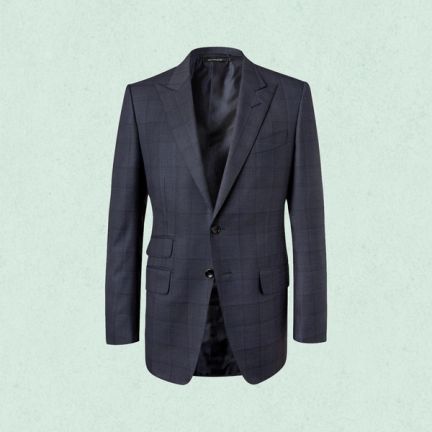 Tom Ford Navy Checked Suit
