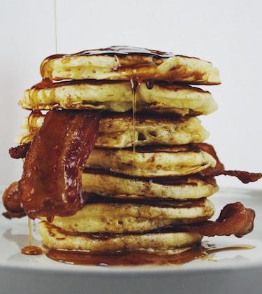A gentleman’s guide to: Buttermilk Bacon Pancakes with Bourbon-Maple Syrup