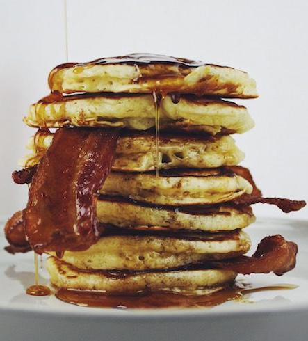 A gentleman’s guide to: Buttermilk Bacon Pancakes with Bourbon-Maple Syrup