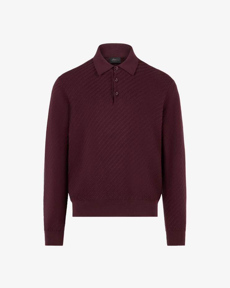 Bordeaux Long-Sleeved Polo