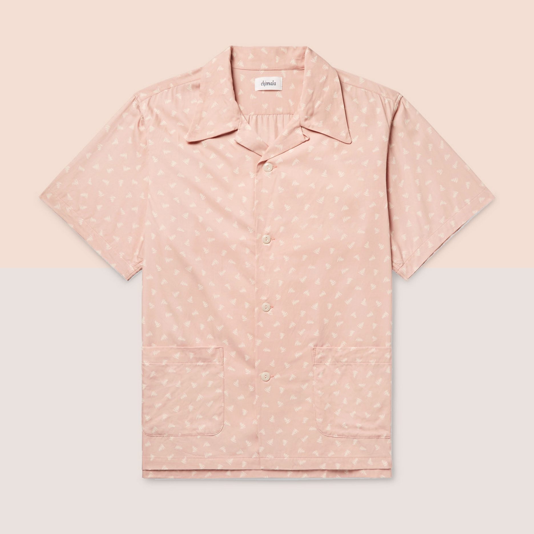 Chimala Camp-Collar Printed Woven Shirt