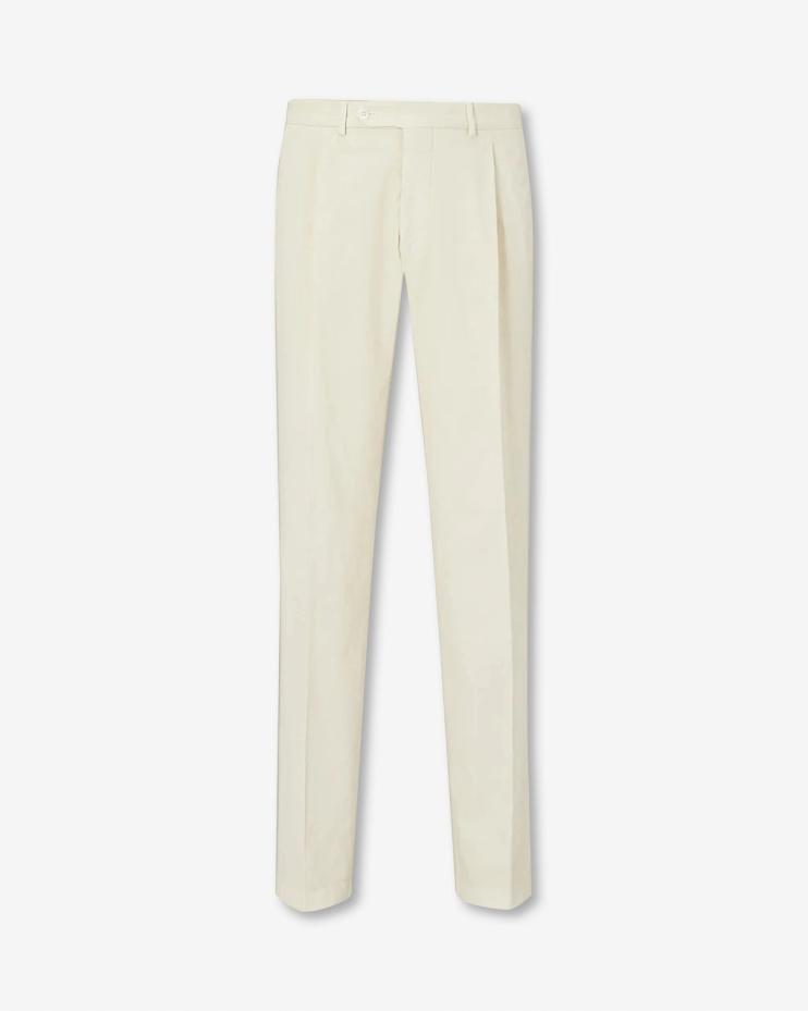 Off-White Single-Pleated Chinos