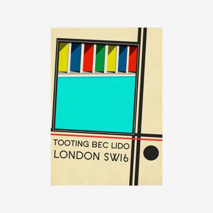 Tooting Bec Lido by Indie Prints