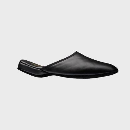 Crockett & Jones Ritz Black Calf Slippers
