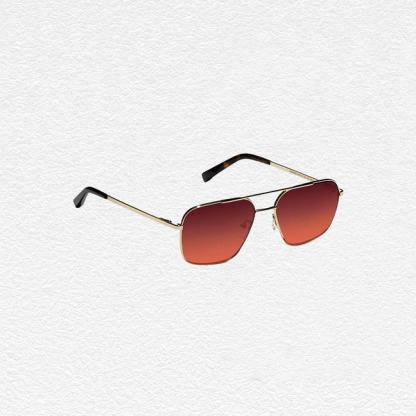 Moscot Shtarker in Gold with Custom Made Tints