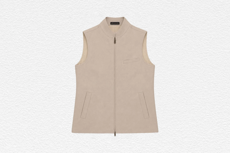 Sand Linen Twill Gilet