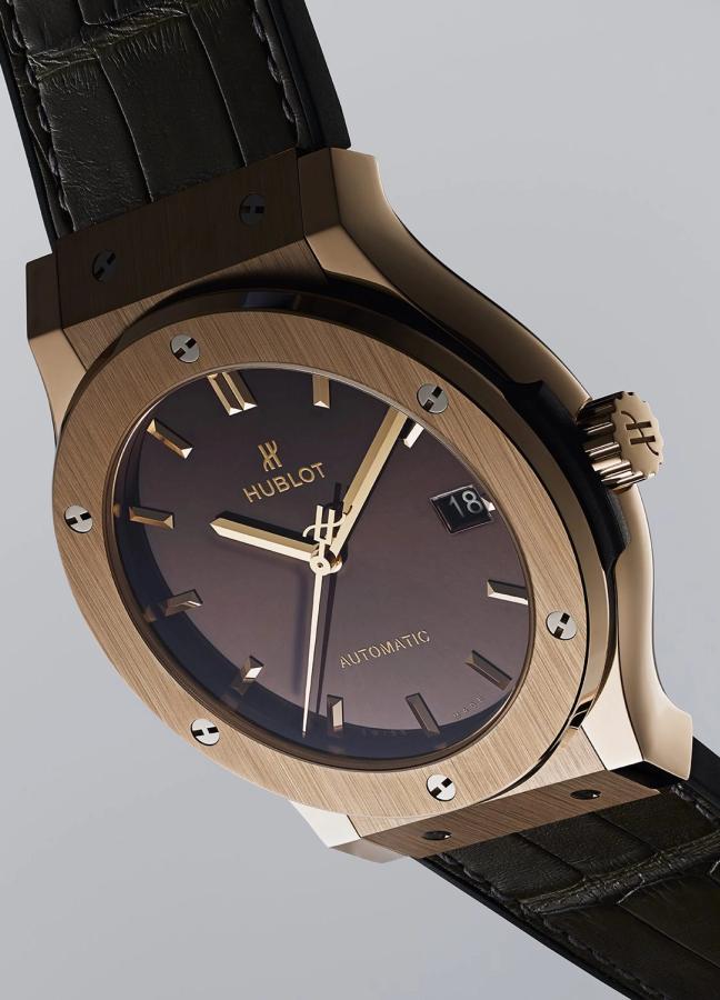 hublot classic fusion king gold green