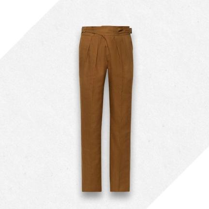 Rubinacci Manny Tapered Linen Trousers