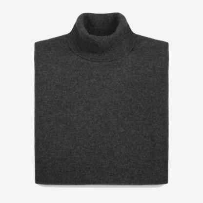 Charcoal Grey Pure Cashmere Roll Neck