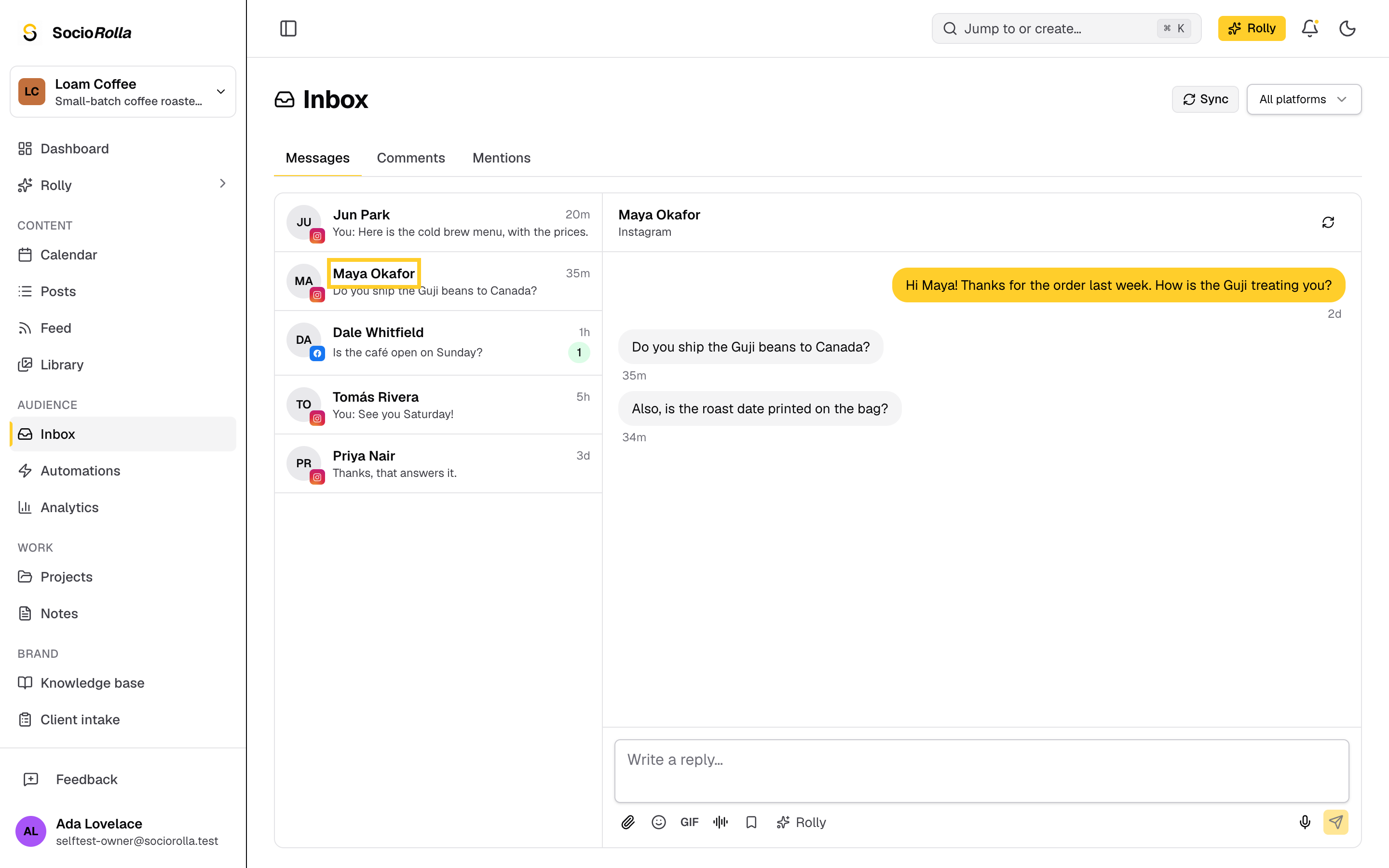 Step 2: Open a conversation to read it.