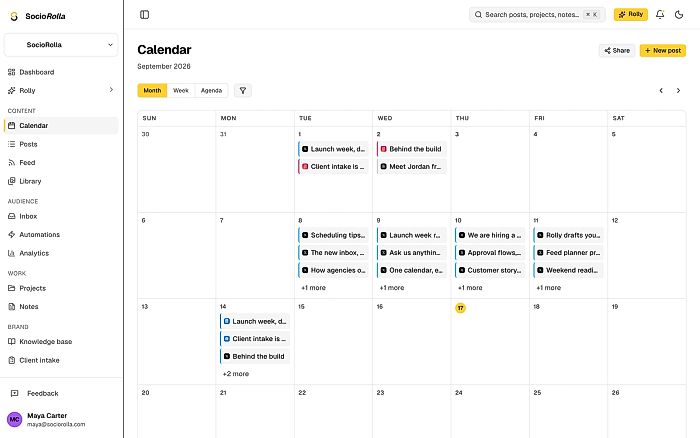 A month of posts on the SocioRolla calendar.