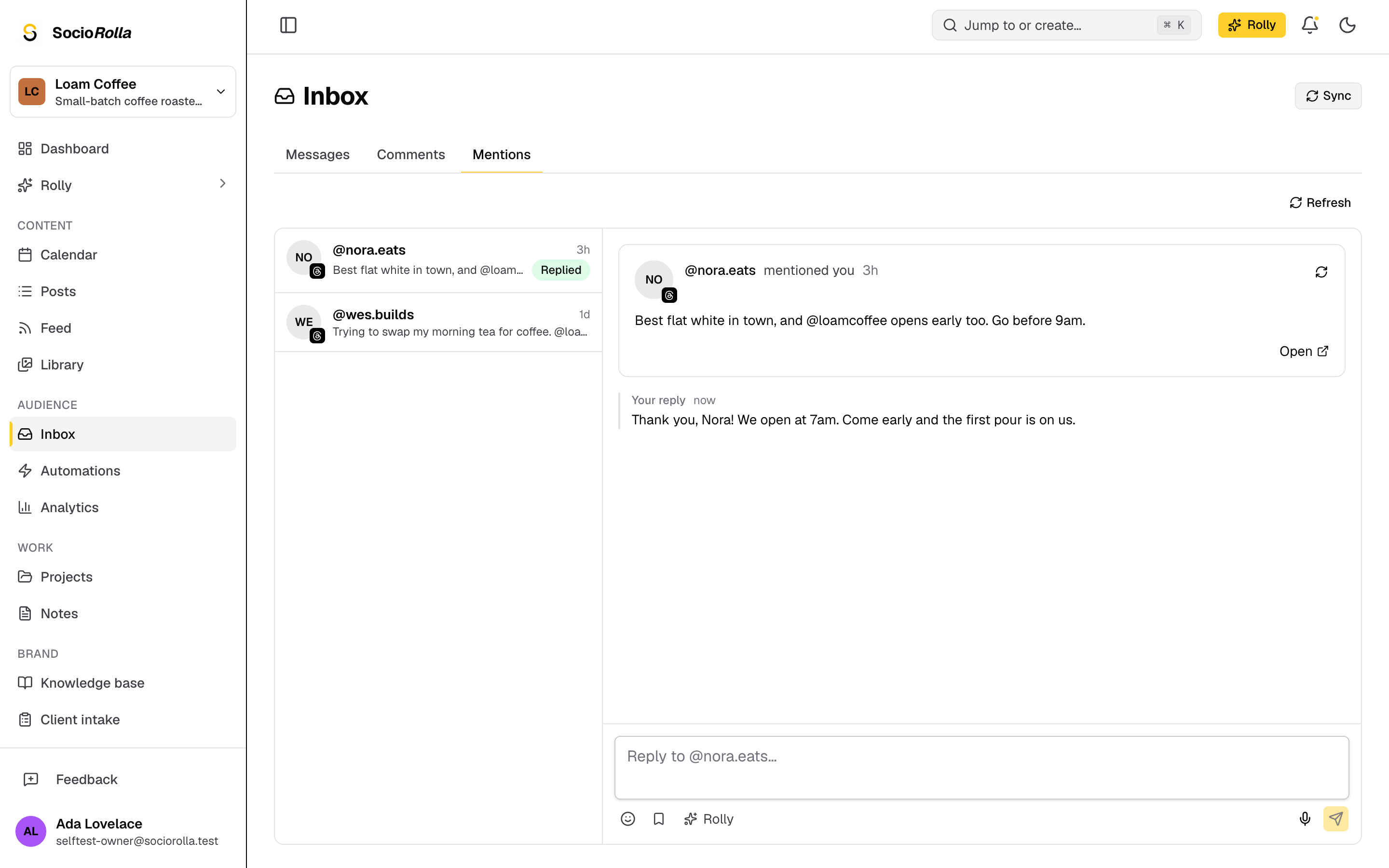 Step 4: Send the reply.