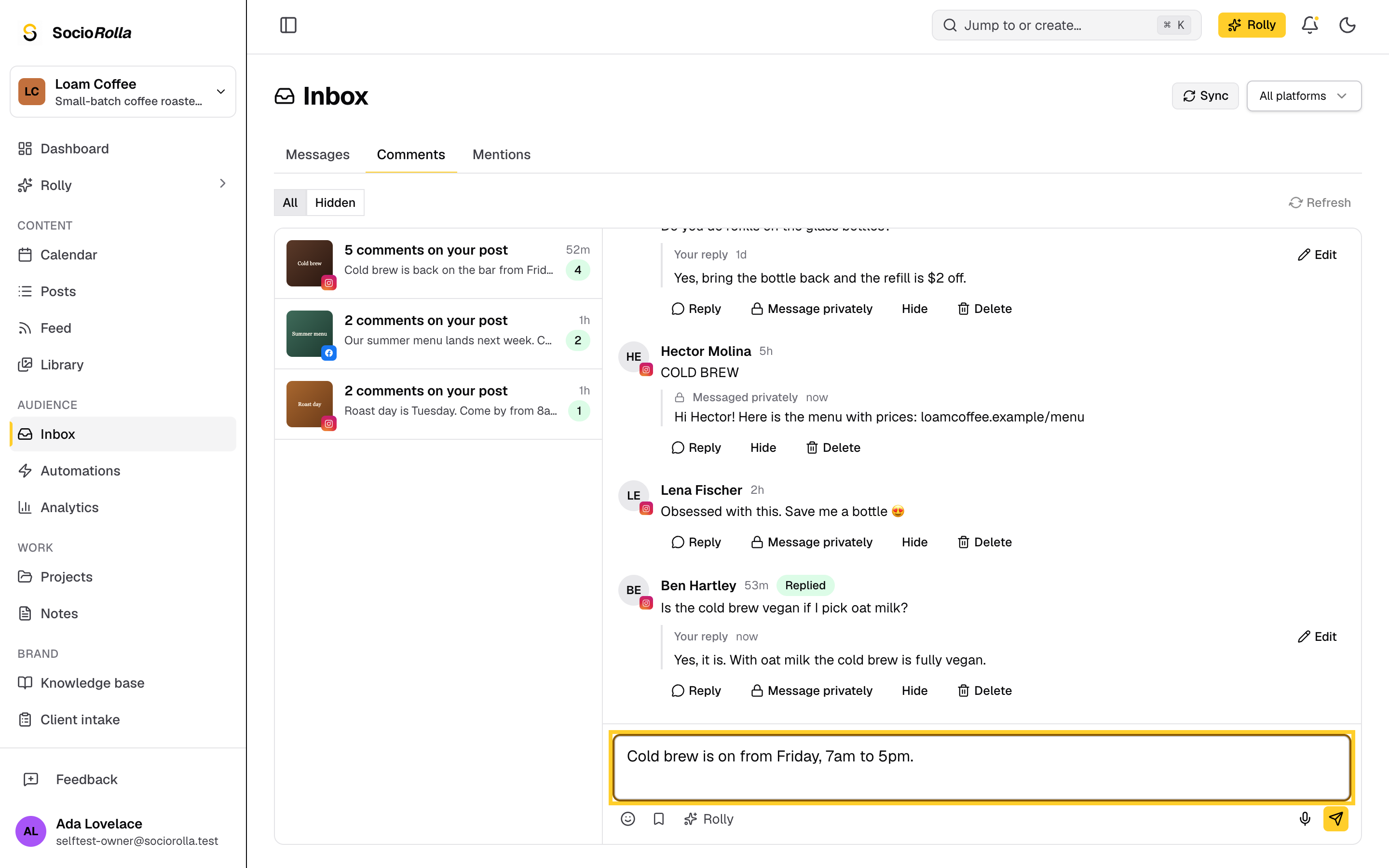 Step 8: Comment on the post yourself.