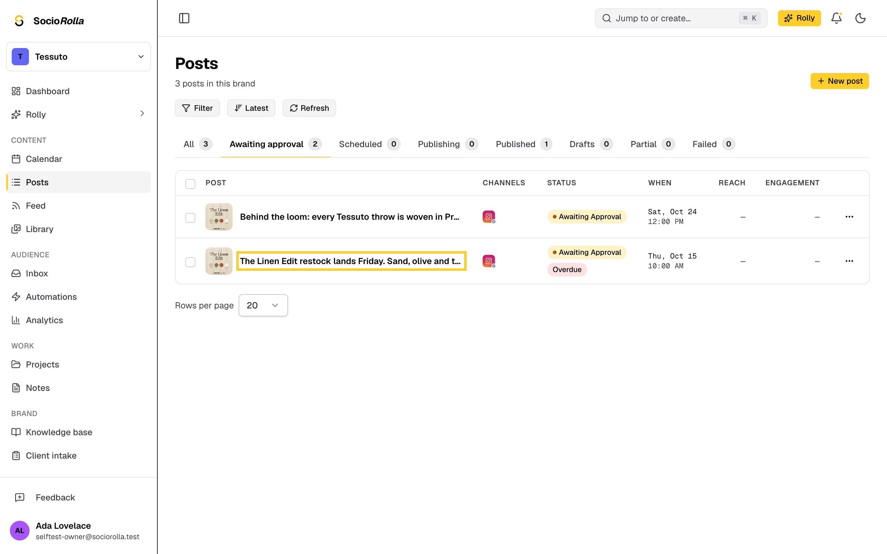 Step 4: Open the post to see its approval and what happened.
