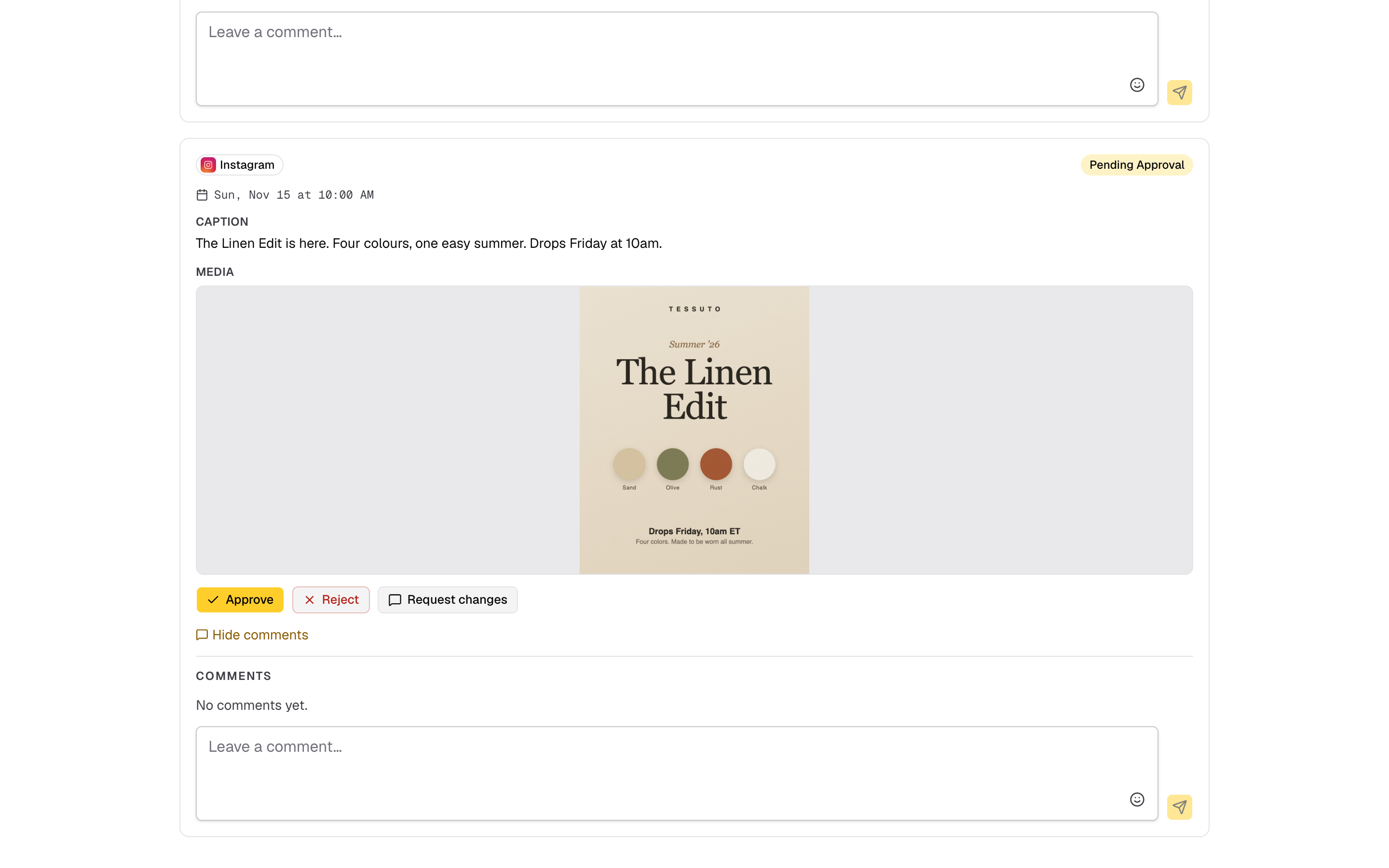 Step 11: Your client opens the link and sees the post without signing in.