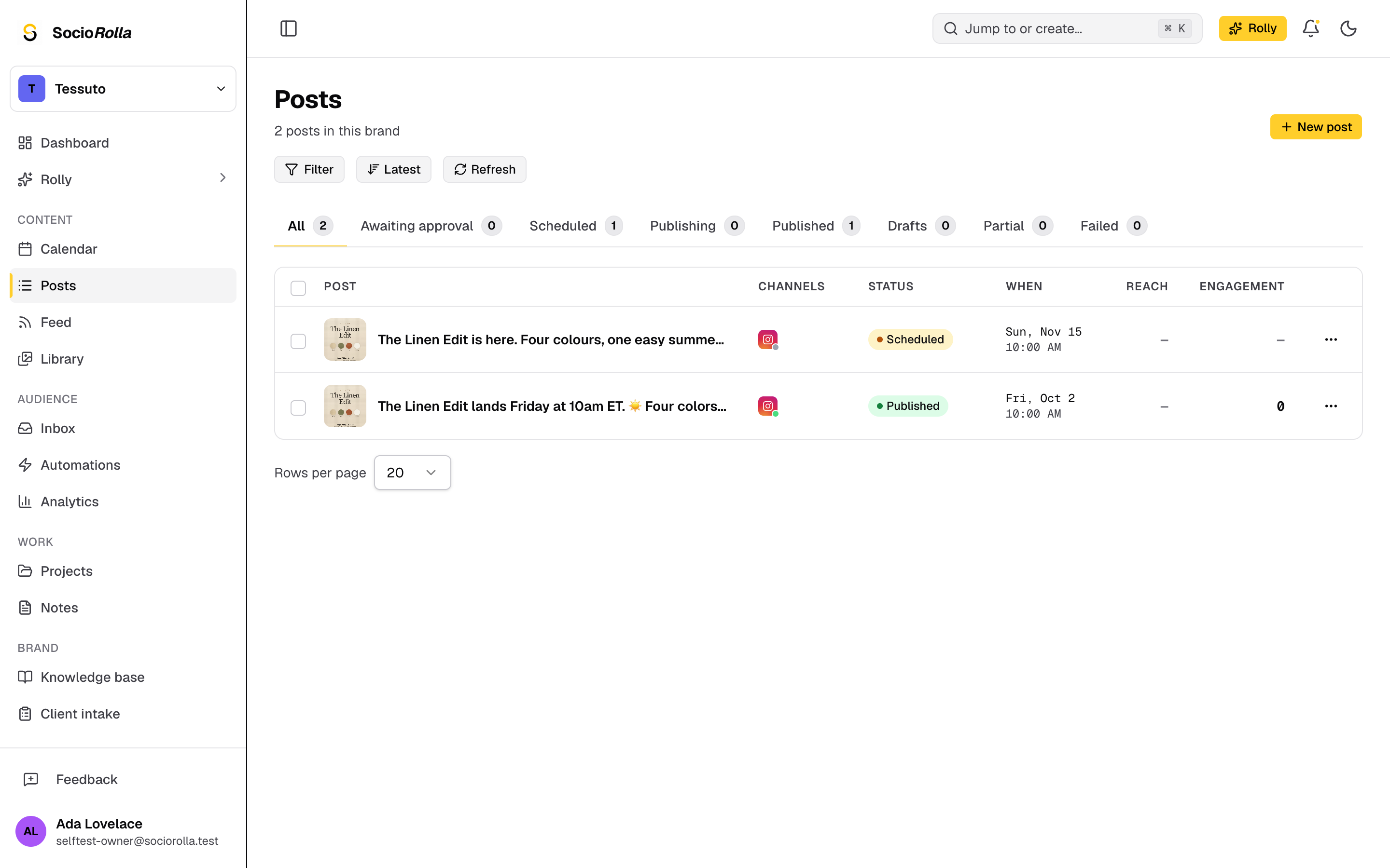 Step 13: You get a notification when they approve, and the post stays scheduled.