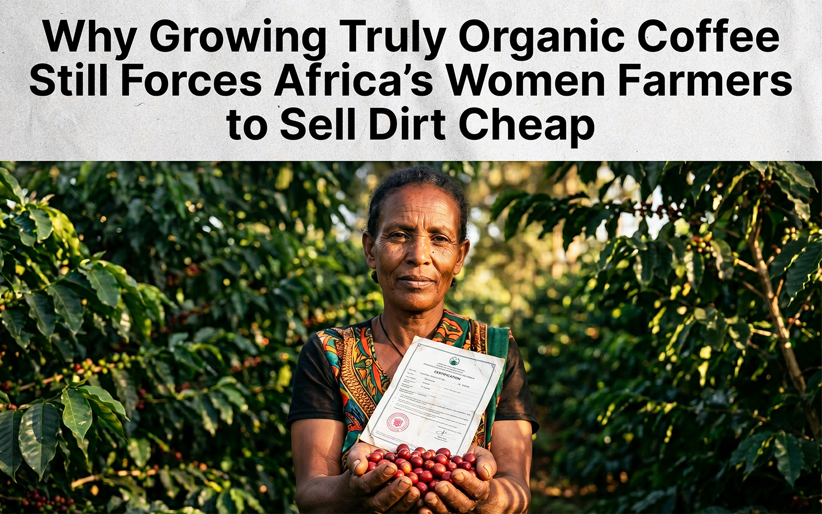 Why Growing Truly Organic Coffee Still Forces Africa’s Women Farmers to Sell Dirt Cheap