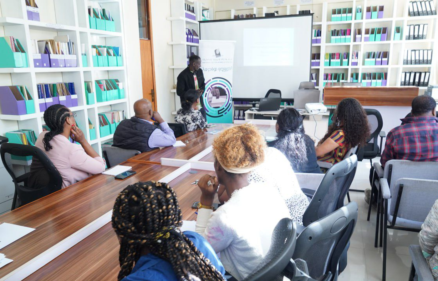Participants attend a voter education and election training session as part of Ethiopia's nationwide civic awareness campaign ahead of the 2026 elections.