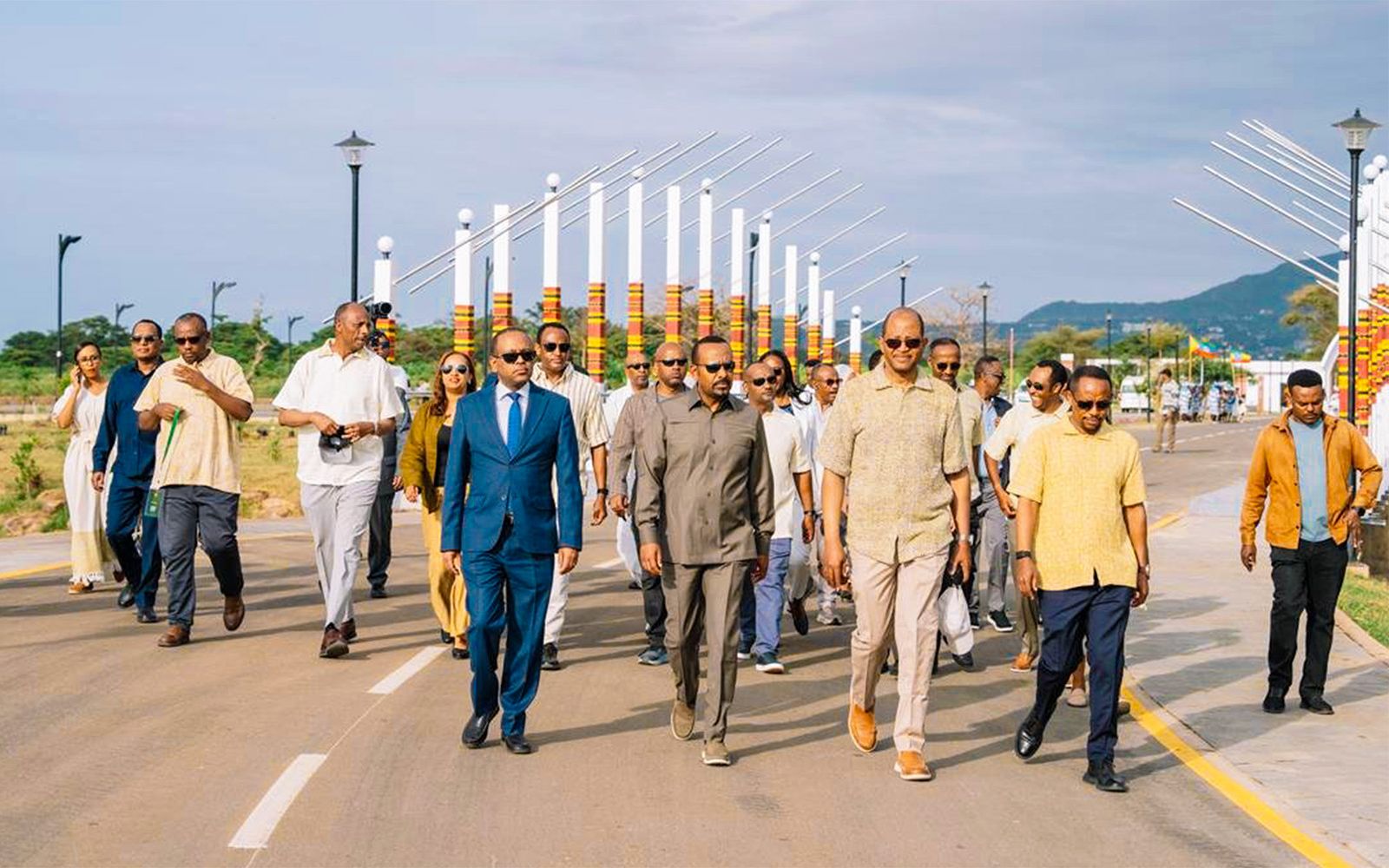 Dr Abiy Ahmed arriving at the Arba Minch Conference Resort inauguration