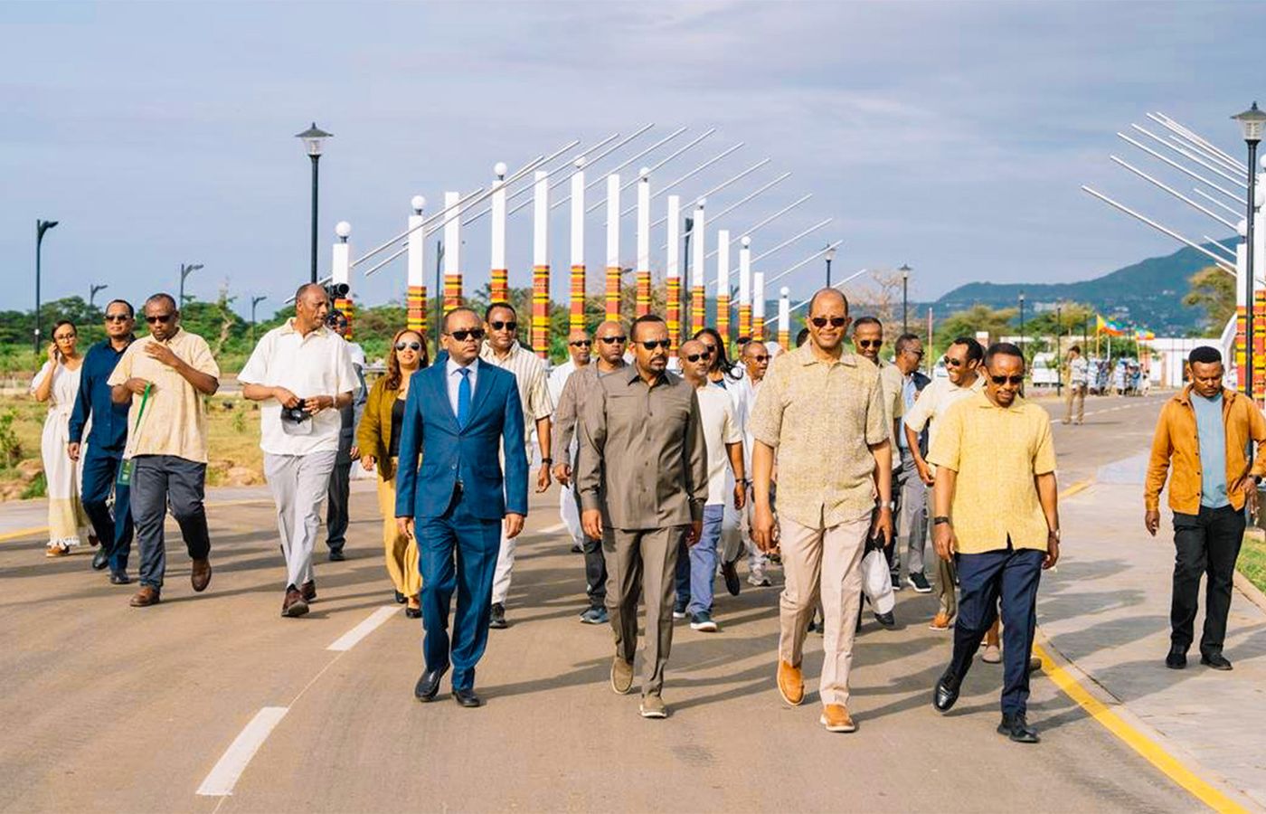Dr Abiy Ahmed arriving at the Arba Minch Conference Resort inauguration