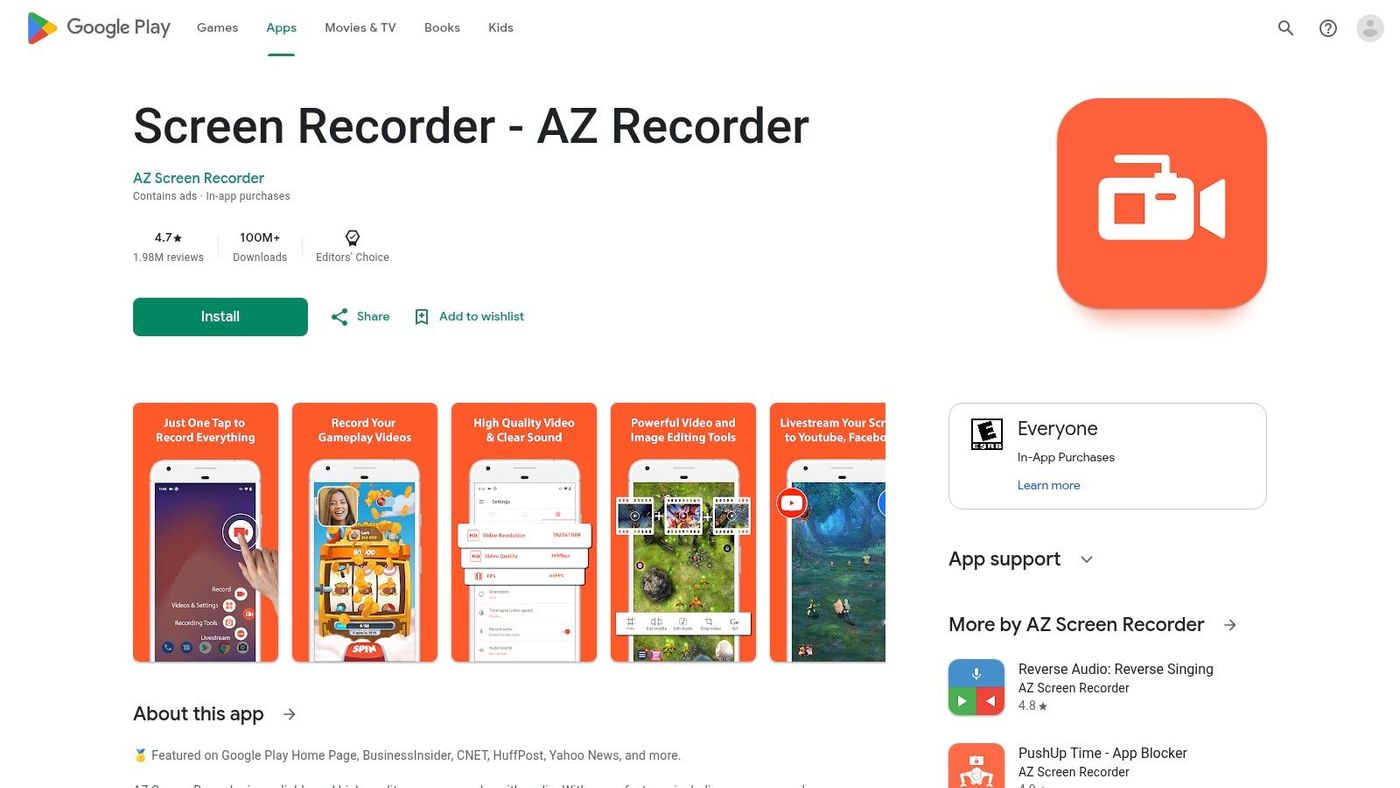 AZ Screen Recorder (AZ Screen Recorder / Hecorat)