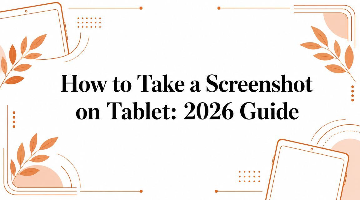 How to Take a Screenshot on Tablet: 2026 Guide