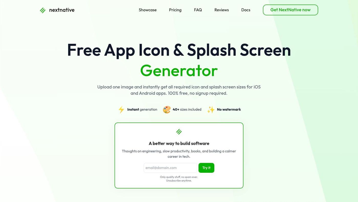 NextNative, Free App Icon & Splash Screen Generator