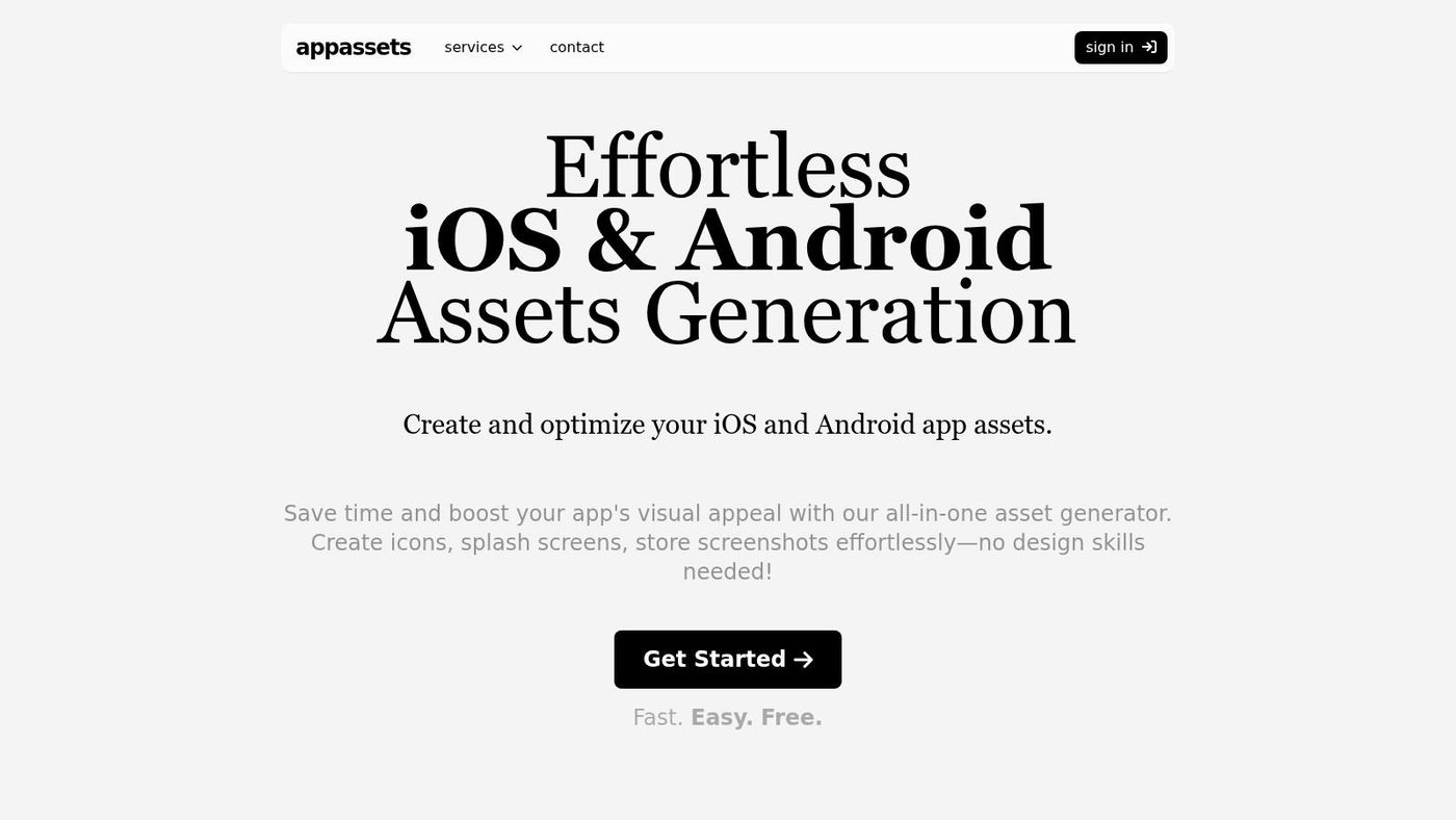 AppAssets.dev, Icon & Splash Screen Generator