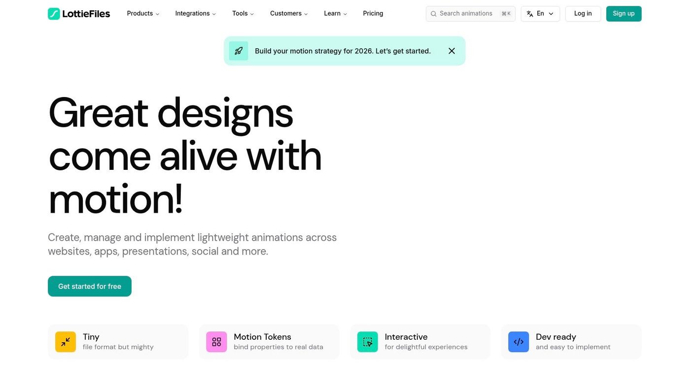 LottieFiles, Splash/Intro Animations Library + Creator