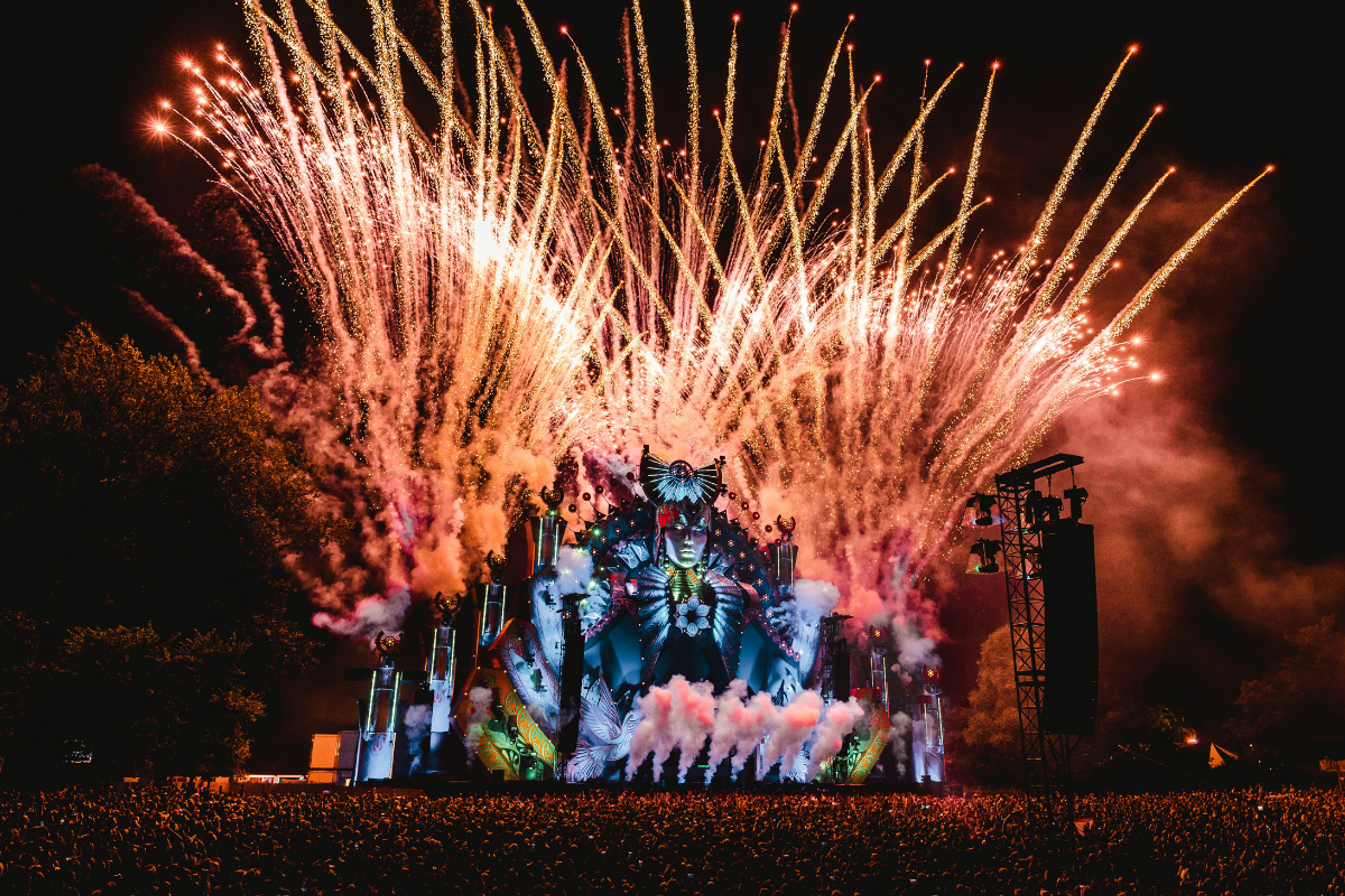 Amazing fireworks during the Mysteryland 2019 festival