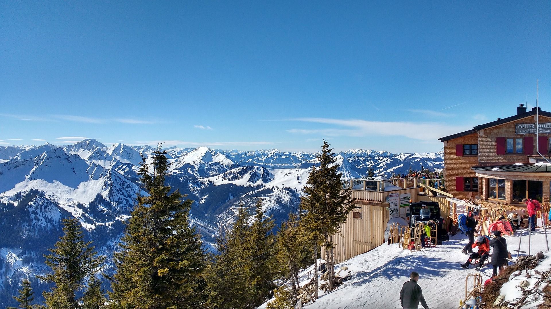 Horn sledders in the Breitenberg
