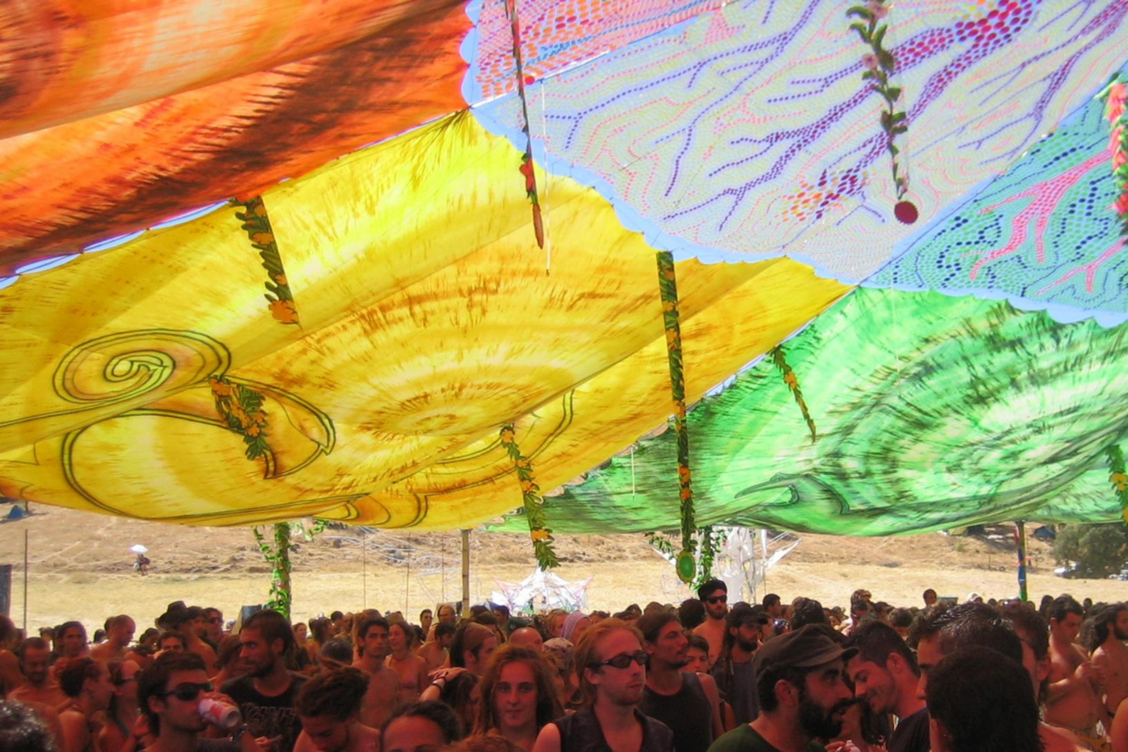 Psychedelic installations during boom festival