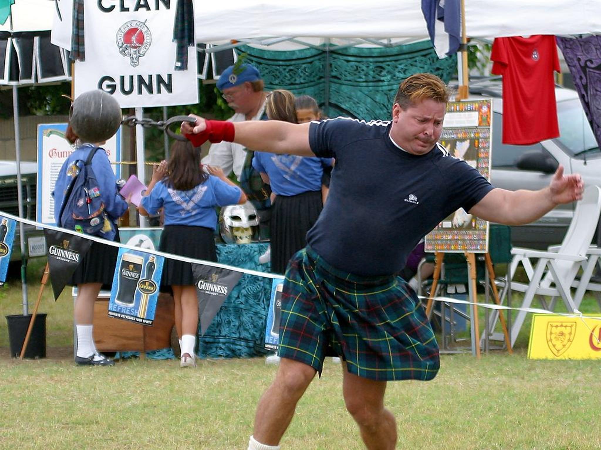 Weight throw in the traditional Scottish Highland Games