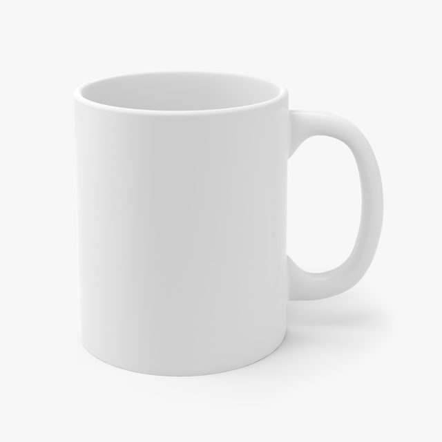 white coffee mug