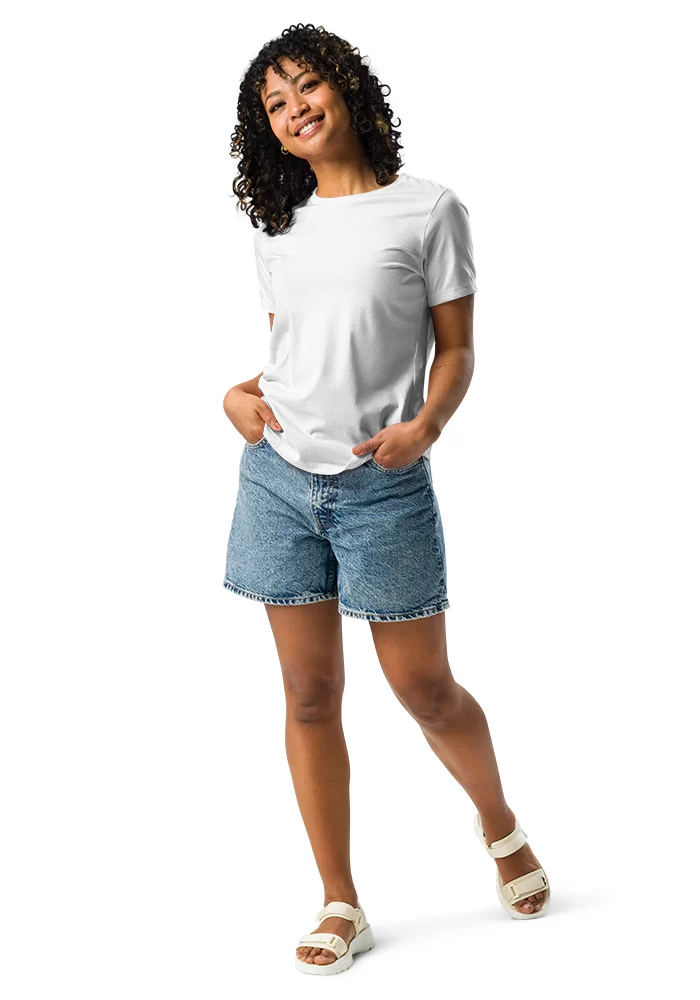 women tshirt standing